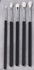 Ademary Set 5 pensule machiaj pentru ochi ,par capra alba