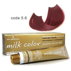 Vopsea de par fara amoniac Kleral Milk Color 5.6 Red Light Brown 100ml