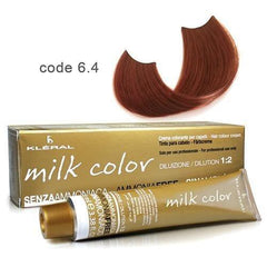 Vopsea de par fara amoniac Kleral Milk Color 6.4 Dark Copper Blonde 100ml