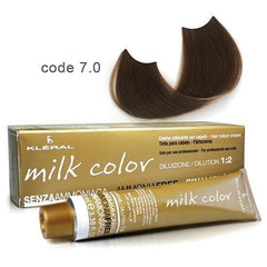 Vopsea de par fara amoniac Kleral Milk Color 7.0 Blonde 100ml