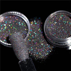 Naillac Pudra Glitter micro Multicolor black