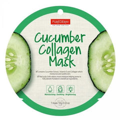 PureDerm Masca cu Colagen si extract de Castravete