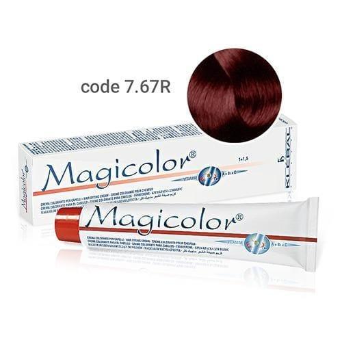 Vopsea de  par  Kleral Magicolor 7.67R Red Blonde Ginger Violet 100ml