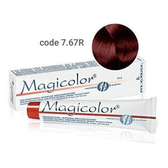 Vopsea de  par  Kleral Magicolor 7.67R Red Blonde Ginger Violet 100ml