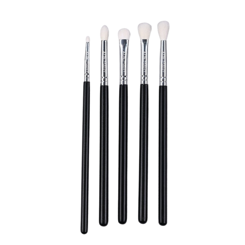 Set 5 pensule machiaj  pentru ochi ,par capra alba