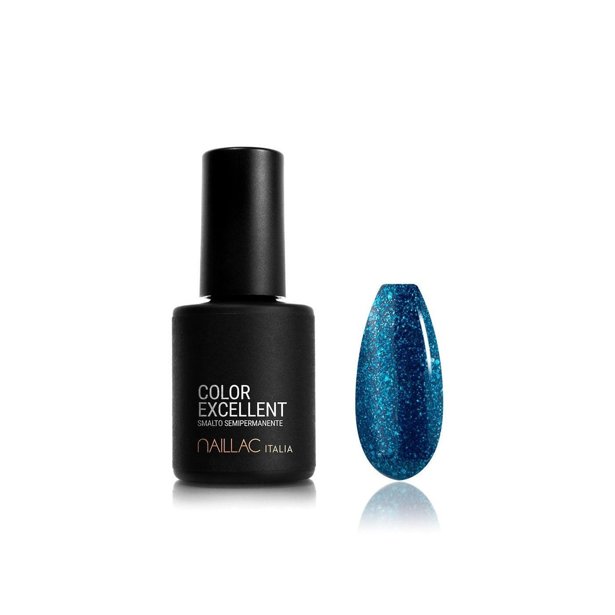Naillac Oja semipermanenta Blue Glitter UV / LED 7ml cod 76