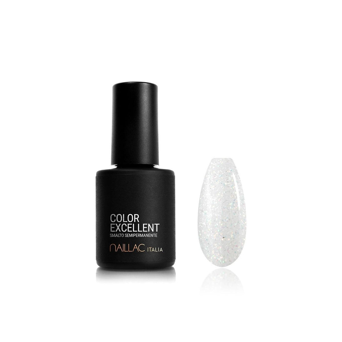 Naillac Oja semipermanenta White Multicolor Glitter UV / LED 7ml cod 70