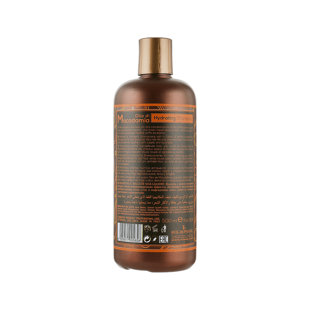 Sampon hidratant cu ulei de Macadamia 500 ml Kleral