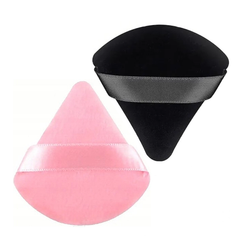 Burete triunghiular negru si roz  din microfibra moale set 2 buc 