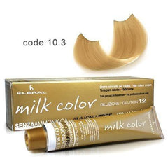 Vopsea  de par fara amoniac Kleral  Milk Color 10.3 Golden Extra Light Blonde 100ml