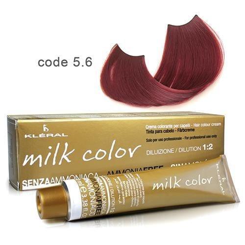 Vopsea de  par fara amoniac Kleral  Milk Color 5.6 Red Light Brown 100ml